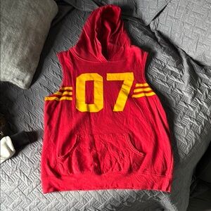 Harry Potter Quidditch Jersey red sleeveless hoodie juniors XL